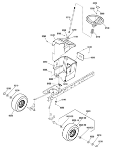 Dash And Steering Group (7501296) Diagram and Parts List for 2691198-00-MT155380 2013 Briggs and Stratton Lawn Tractor